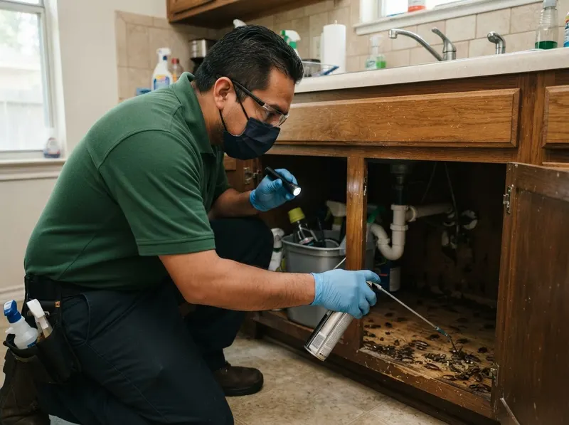 German Cockroach Nest Cleanout in Houston, TX